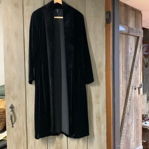 Eileen Fisher velvet and silk duster